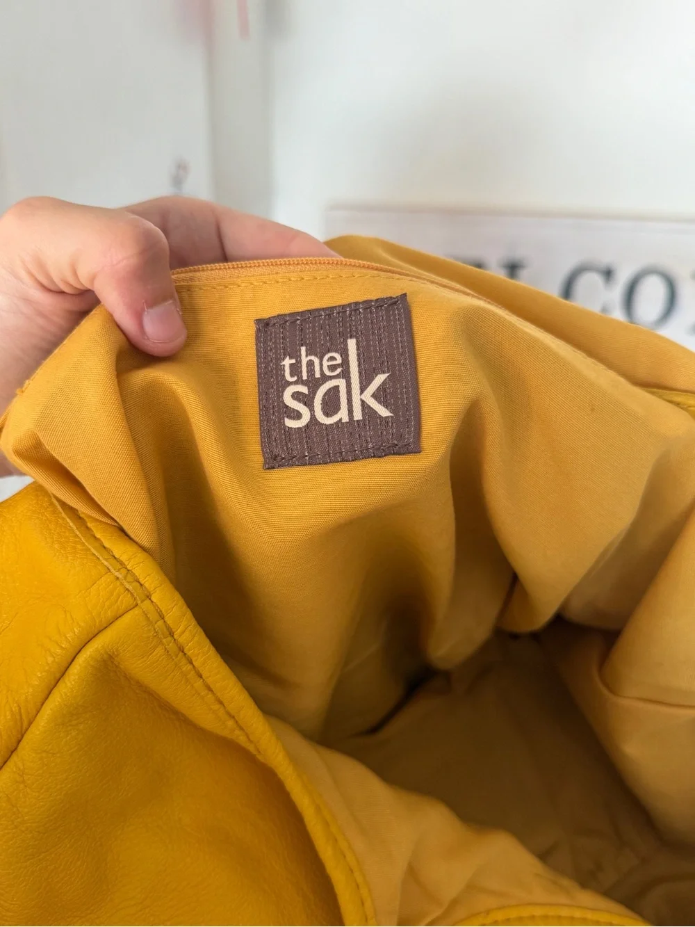 The Sak yellow hobo tote bag GUC cow leather